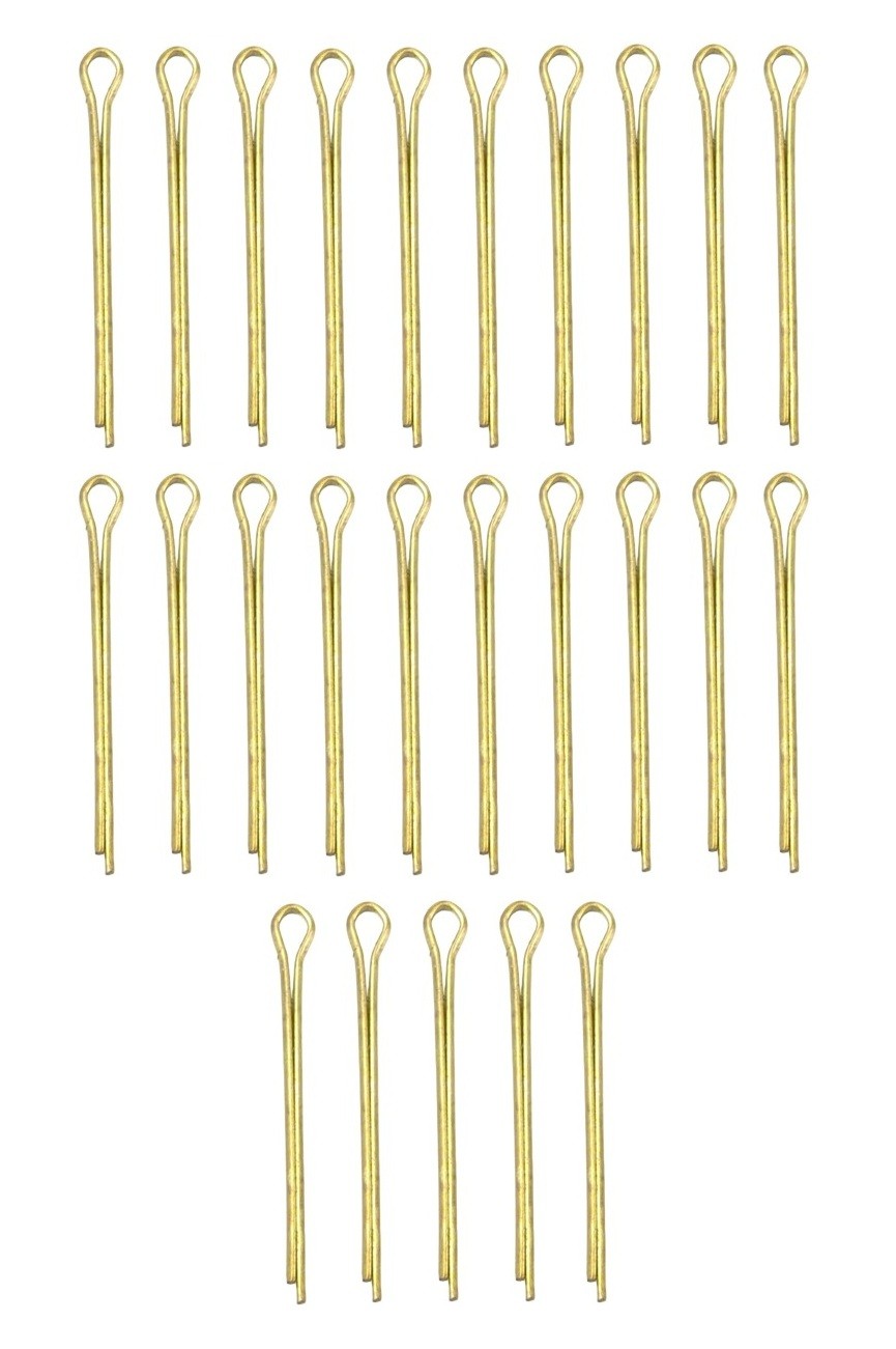 Cotter Pin 1/8" x 1-1/2" Marine Grade C260 Brass McMaster-Carr 98450A178 25-Pack