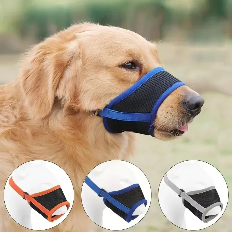Dog Mask Breathable Mesh Marks with Adjustable Loop for Small Medium Larg.
