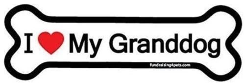 I Love My Granddog Bone Sticker Decal XV