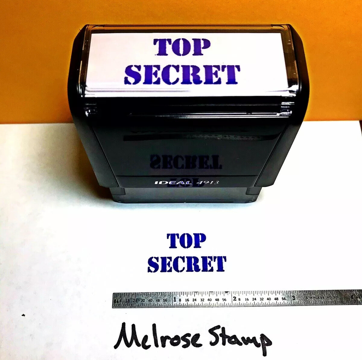 Top Secret Rubber Stamp Purple Ink Self Inking Ideal 4913
