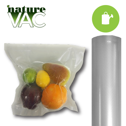 NatureVac Vacuum Seal Bags 2 Rolls @ 11 in. x 19.5 ft.ALL BLACK & CLEAR / BLACK