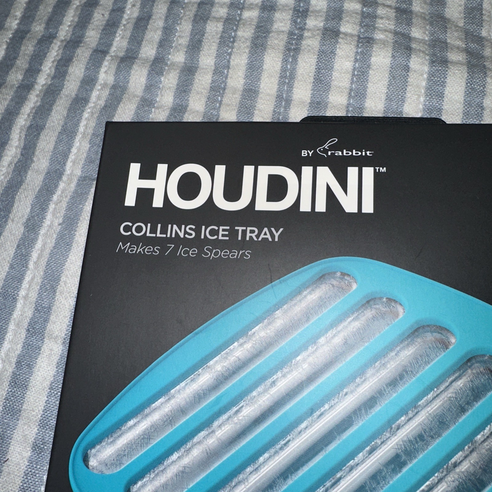 Houdini Blue Silicone Collins Ice Tray, 7 Ice Spears