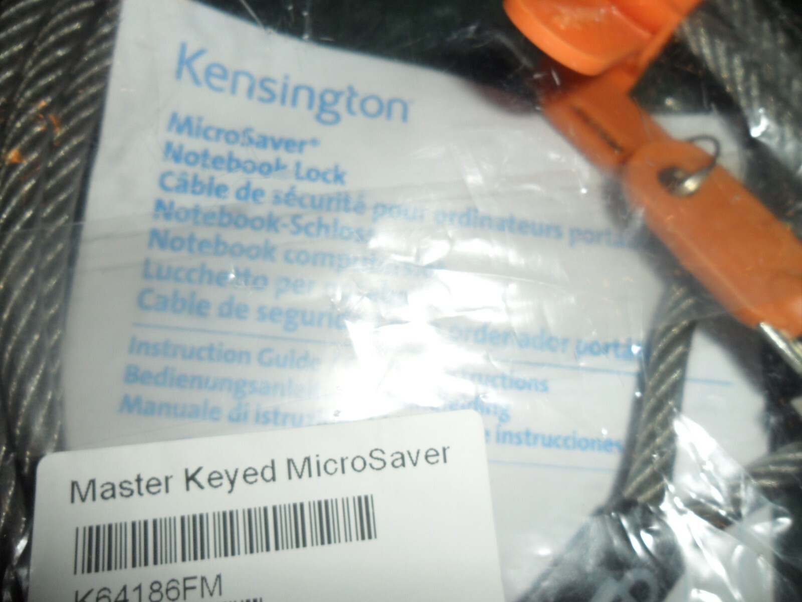 Kensington Microsaver Keyed Notebook Lock - { NEW }  Master Model K64186 FM