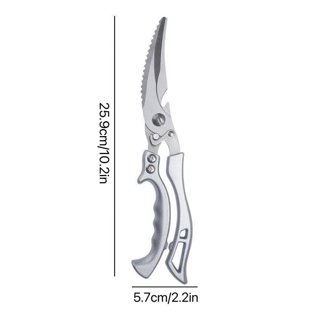 Heavy Duty Stainless Steel Bone-Cut Scissors Multipurpose Kitchen Scissors Pr...