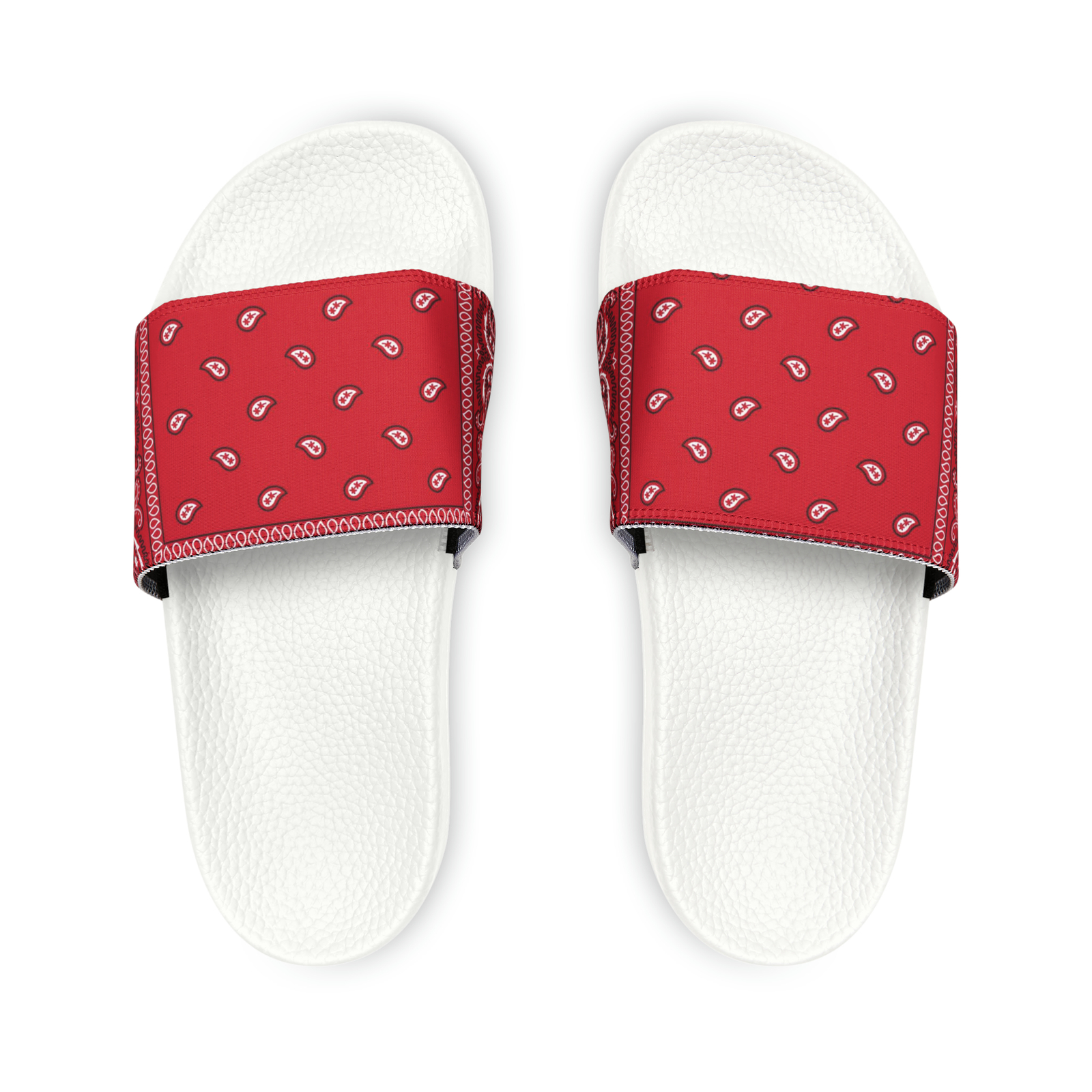 Men's Red Bandana Slides