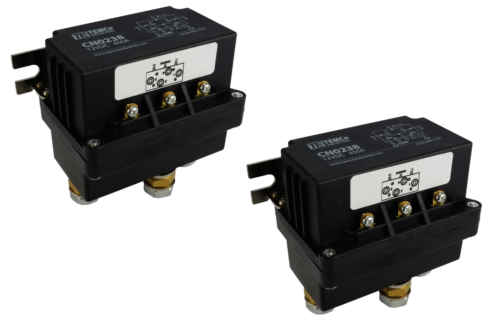 2x TEMCo 450A DC Winch Motor Reversing Solenoid Relay Switch 12 Volt Contactor