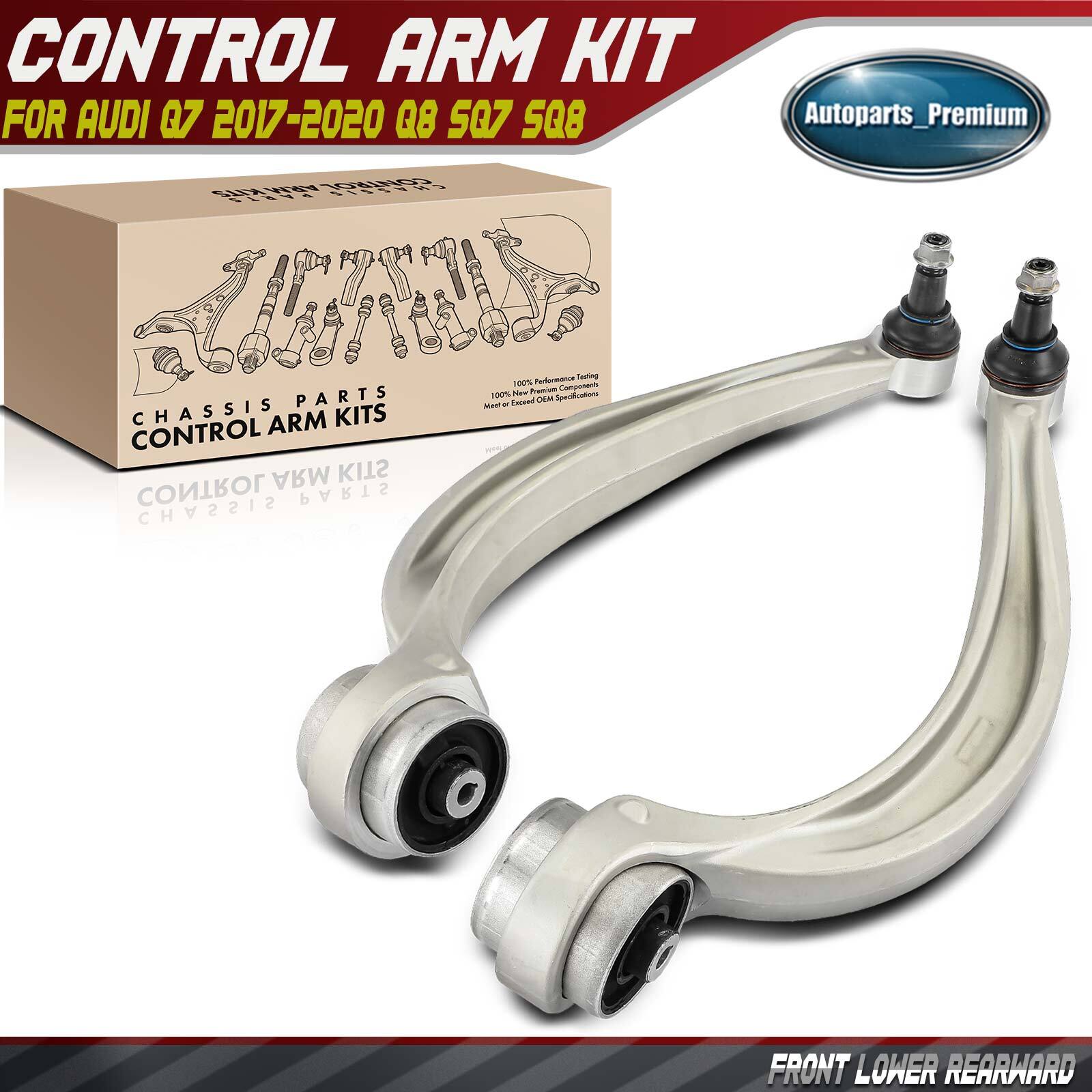 2xFront Lower Rearward Control Arm w/Ball Joint for Audi Q7 2017-2020 Q8 SQ7 SQ8