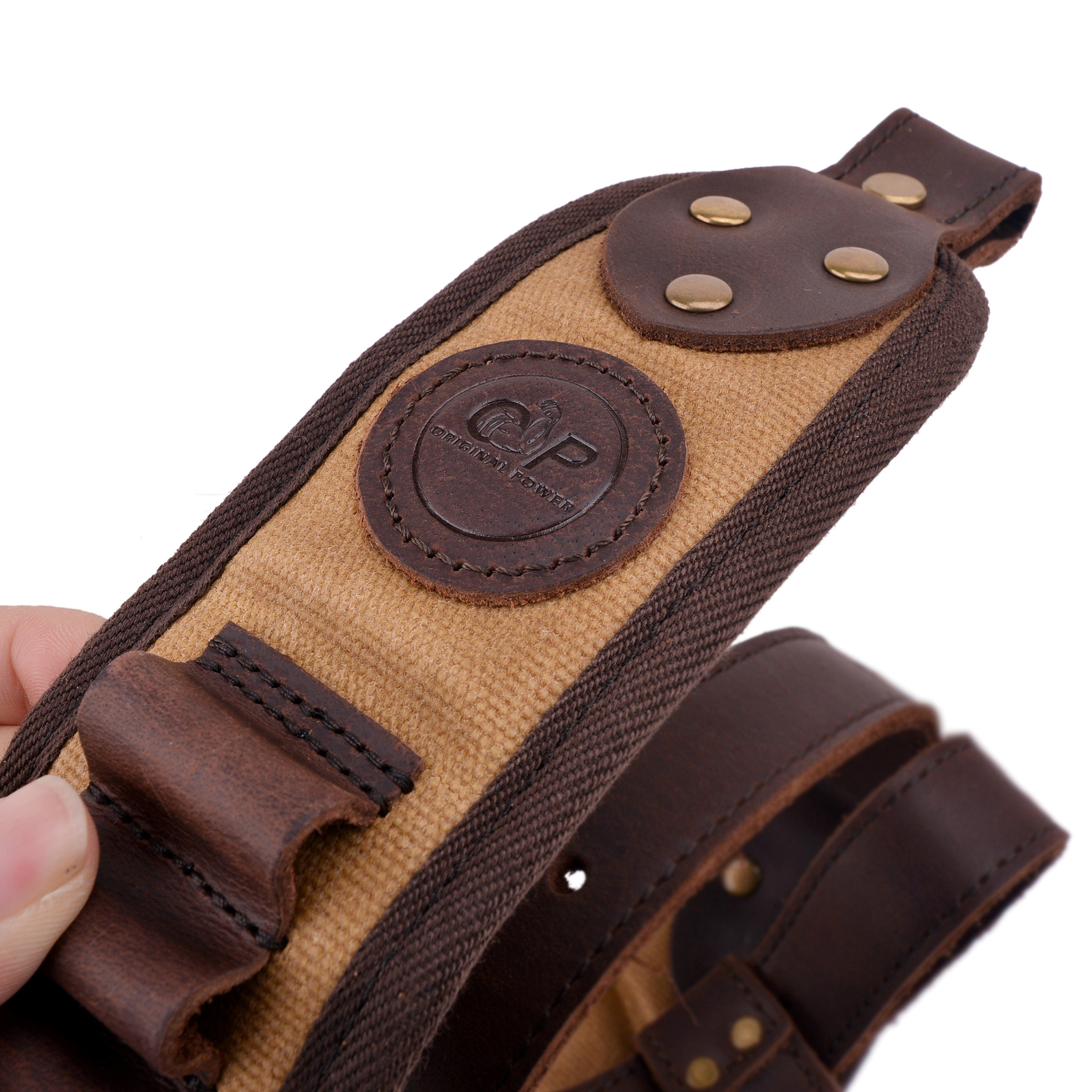 Leather Canvas Rifle Sling Shotgun Shell Slots Straps For .30/30 .308 12GA .22LR