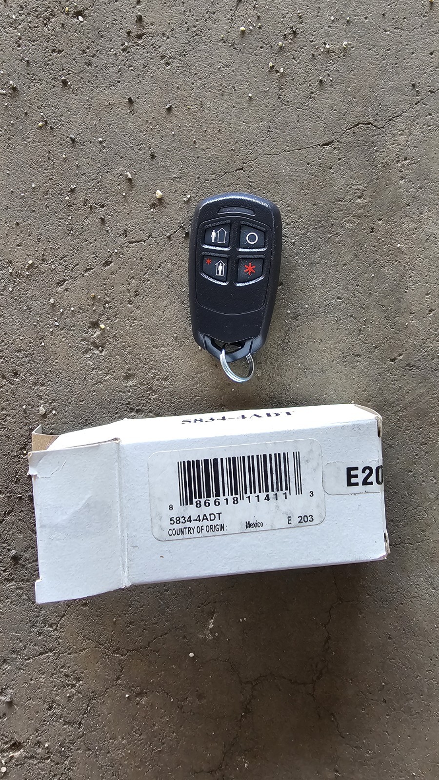New 5834-4ADT - Honeywell 4-Button Keyfob/Wireless Remote.