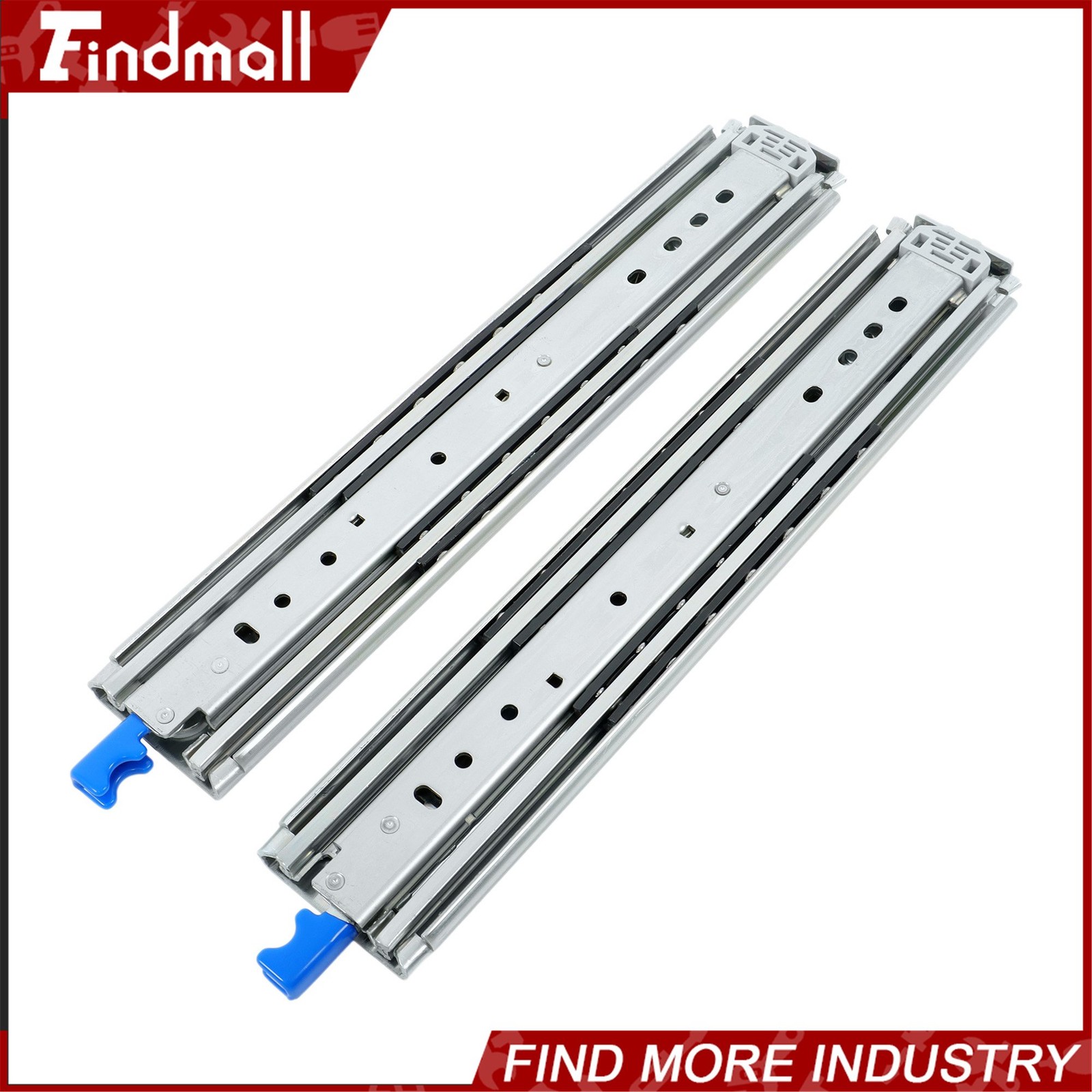 Findmall Heavy Duty 16" Drawer Slides w/Lock 500lb - Full Extension Ball Bearing