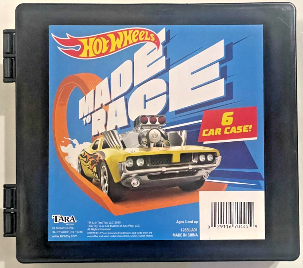 2025 Hot Wheels Made To Race 6-Car Storage Case Set #1265LIA01