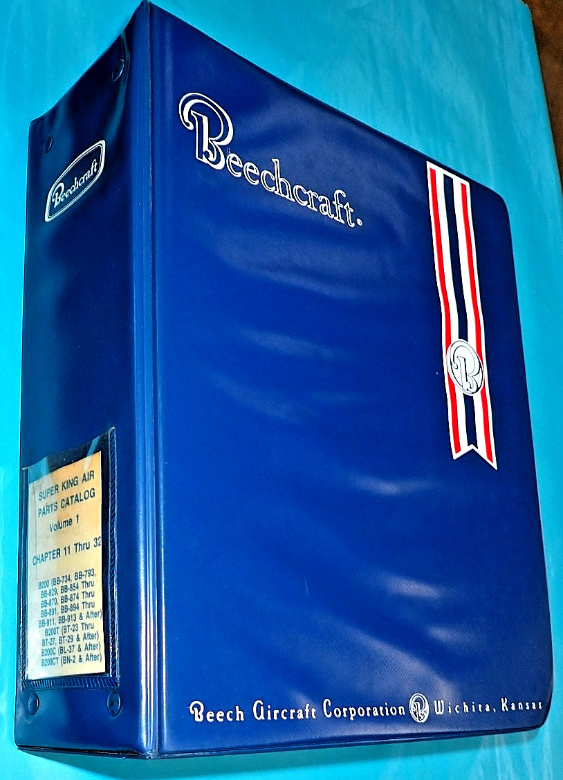 Beechcraft Super King Air 200 Illustrated Beech Parts Catalog Vol 1 AC Gear Fuel