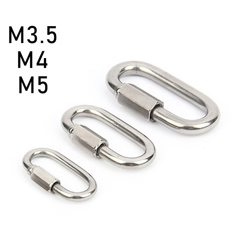 Protective Carabiner Strap Connector Steel Chain Repair Shackle Outdoor Sports