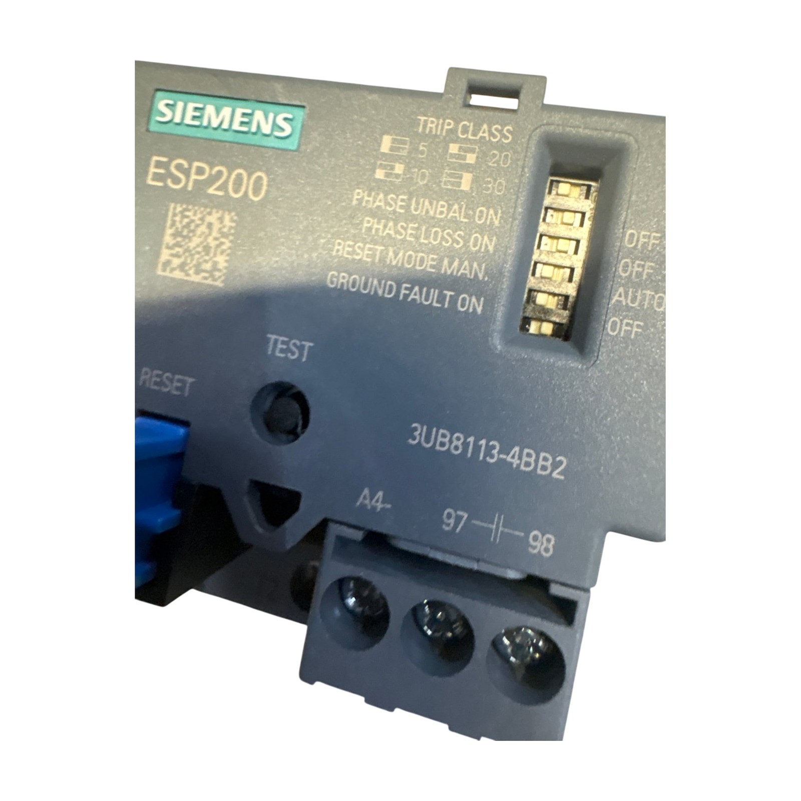 Siemens 48ATB3S00 ESP200 0.75-3.4A 3Ph Solid State Overload Relay 3UB8113-4BB2