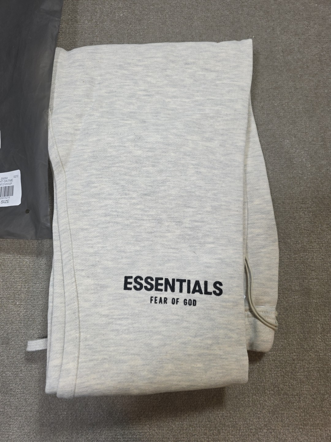 Light Oat Essentials Fear Of God Sweatpants Size XSBrand NWT In Bag Extra Small