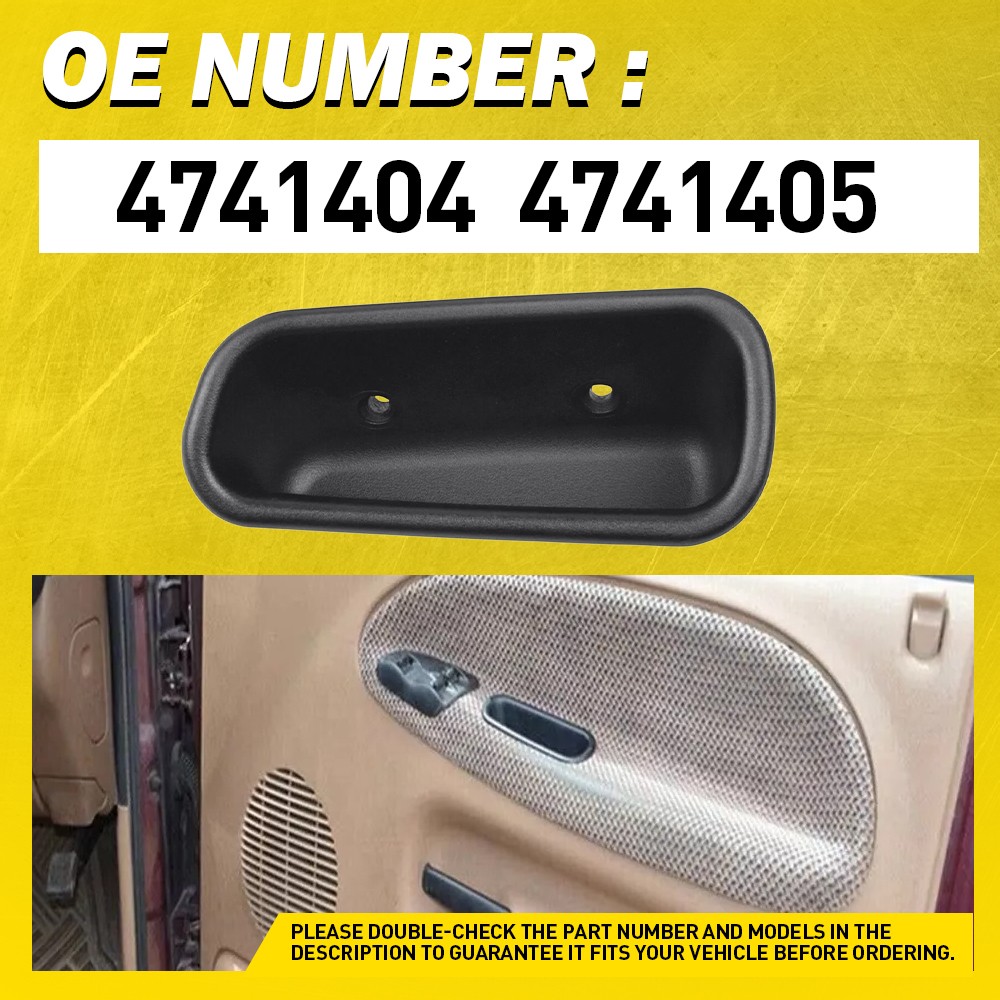 Pair For 1994-2002 Dodge Ram 1500 2500 3500 Front RH LH Door Pull Handle Cup EXF