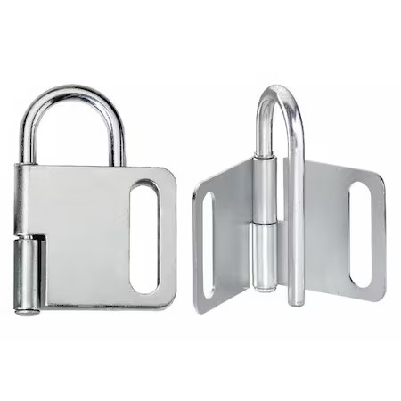Zoro Select 7603 Lockout Hasp, Silver, Steel, 4 Max. No. Of Padlocks, 9/32 In,