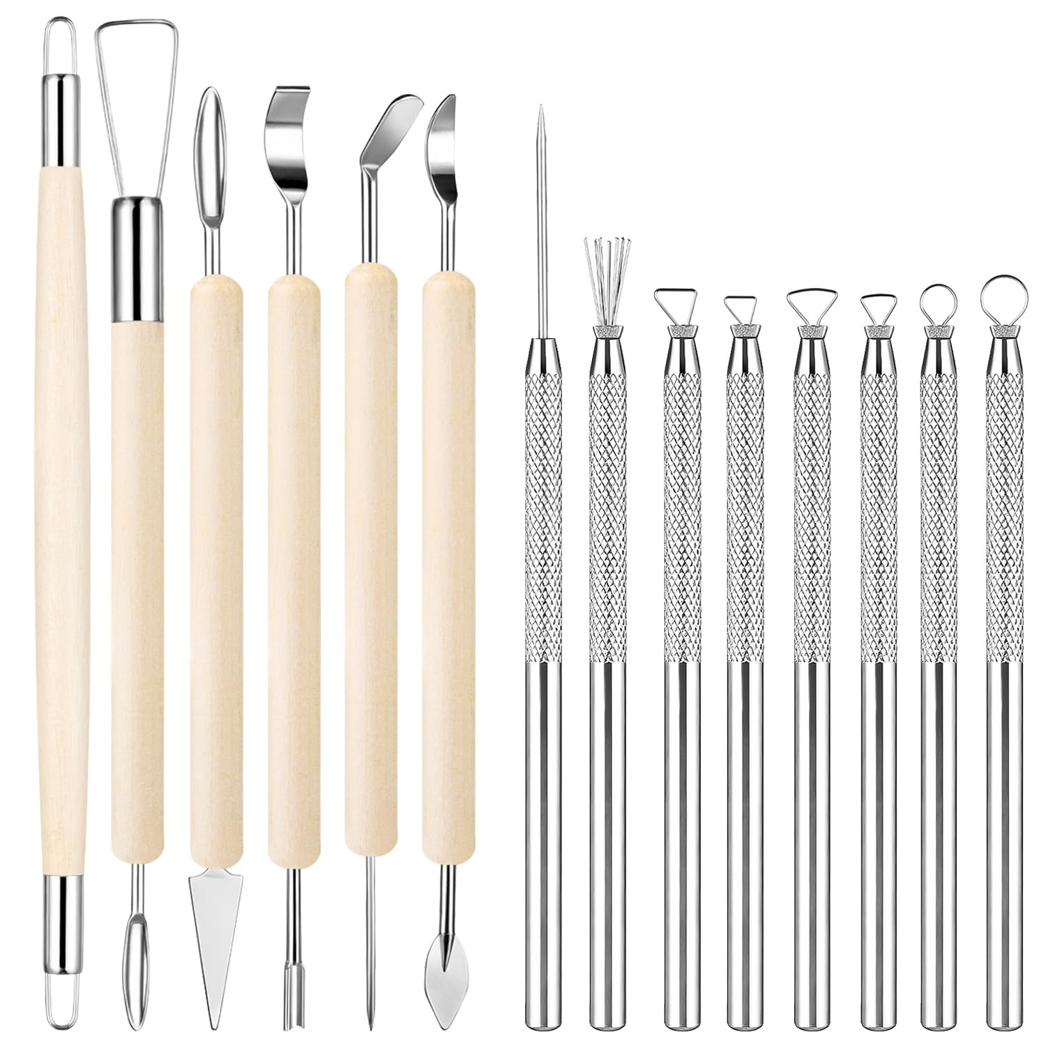 14Pcs Clay Sculpting Tools Kit, Ceramic Ball Stylus Dot Painting 14PCS