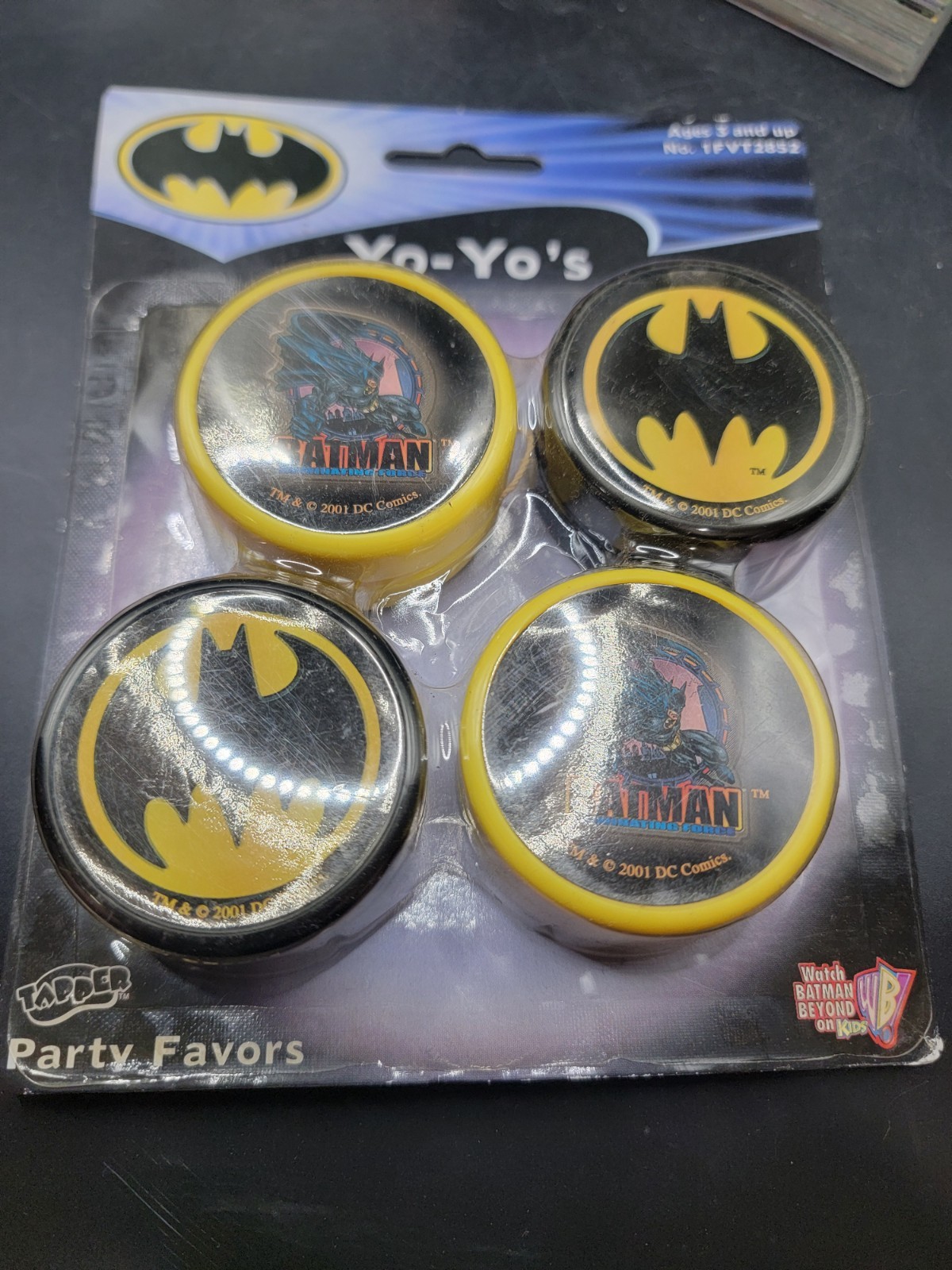 Batman Yo-Yos 2001 Tapper Set Of 4 Unopened Package