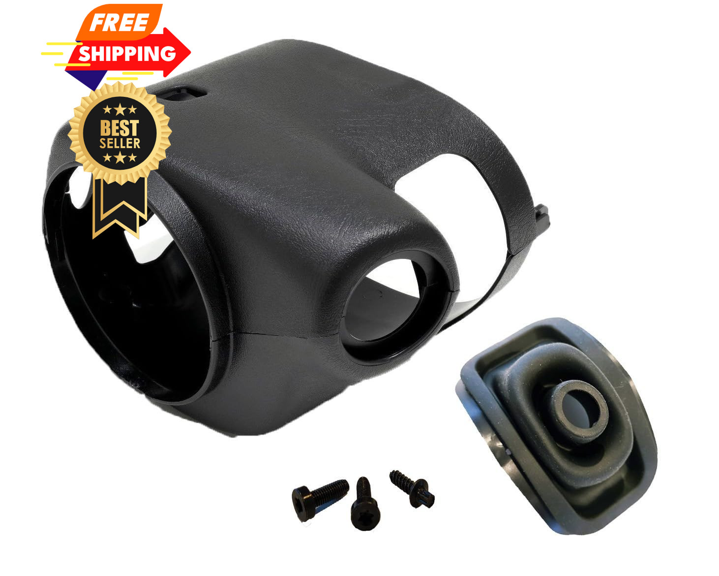 YOT New Upper & Lower Steering Column Cover Shroud 1999-2000 Silverado, Black
