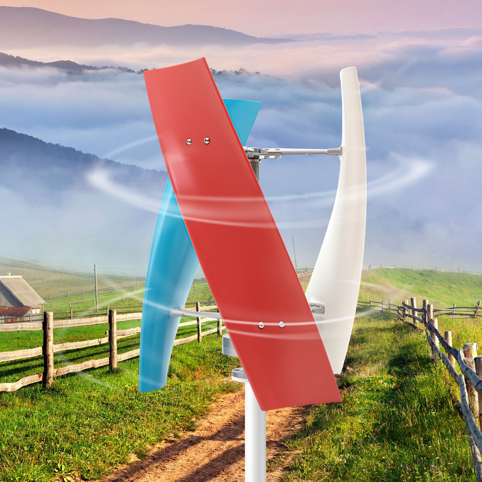 12V 400W Helix Vertical Wind Turbine Wind Generator Windmill & Controller Maglev