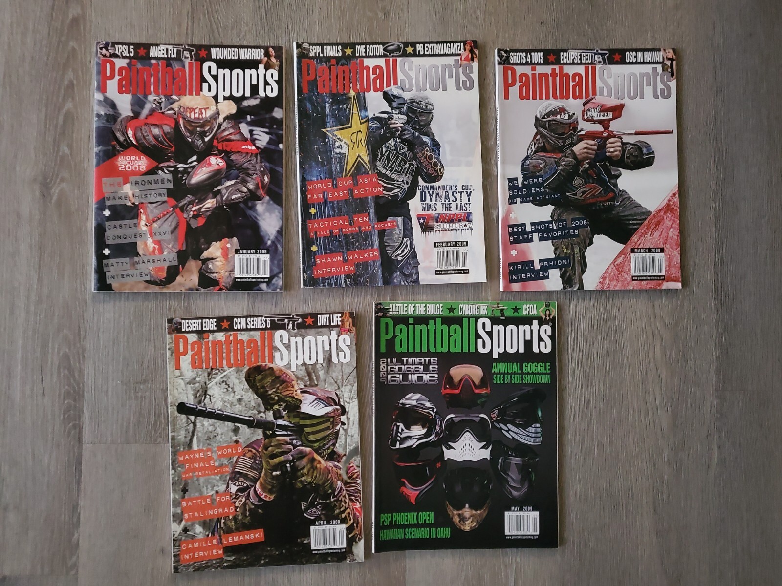 Priced To Sell 2009 Full Set Paintball Sports Magazine last set ever for PBS