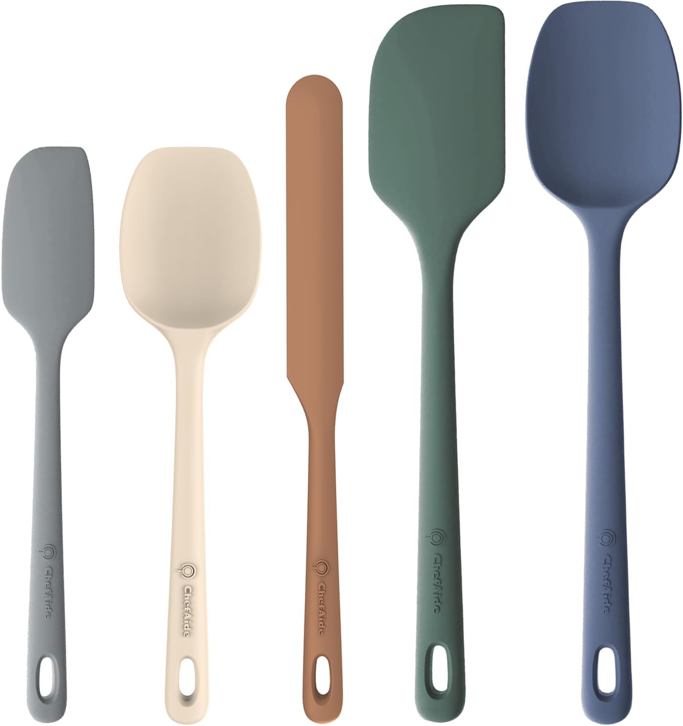 Silicone spatula, food grade rubber spatula, upgraded sturdy handle