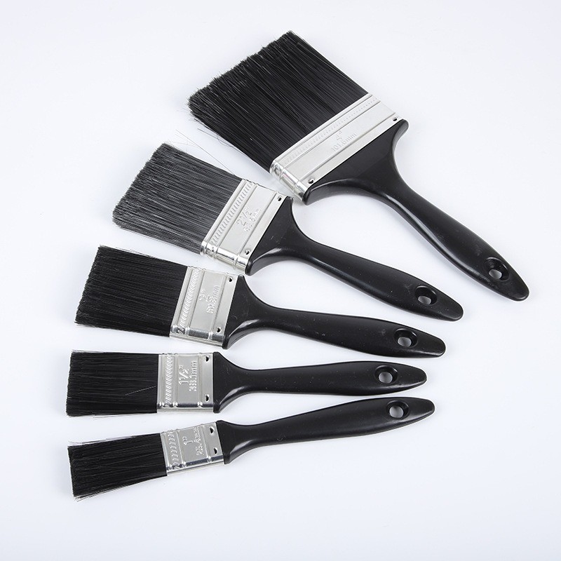 6 Pack Paint Brush Set Professional Decorating Pure Bristle DIY Brushes