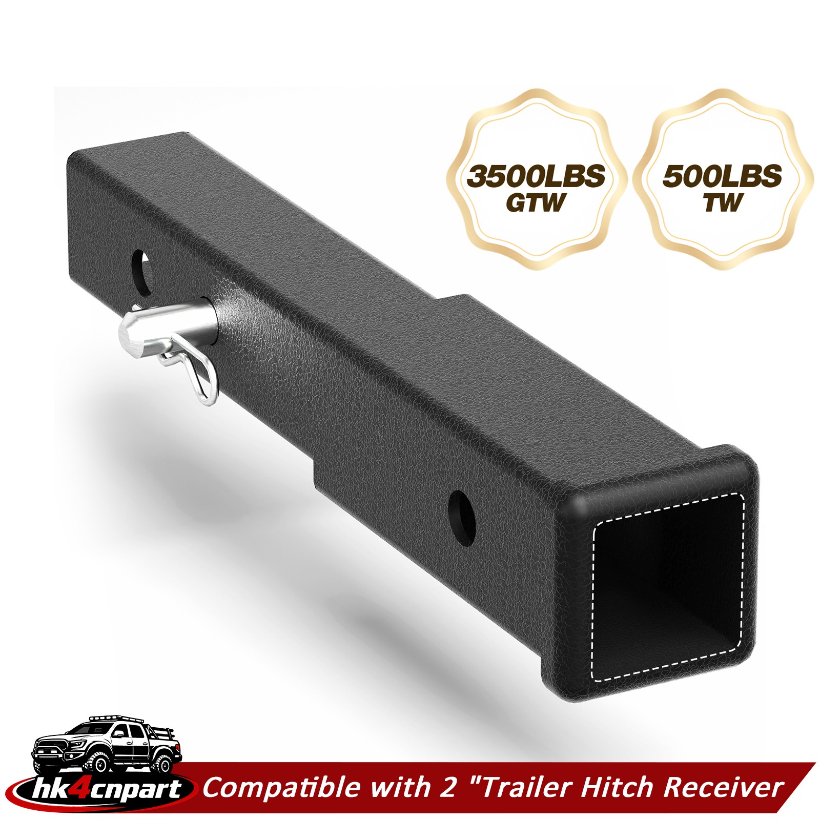 Trailer Hitch Extender 2 inch Receiver Tube Rise-Drop Adapter Extender Extension