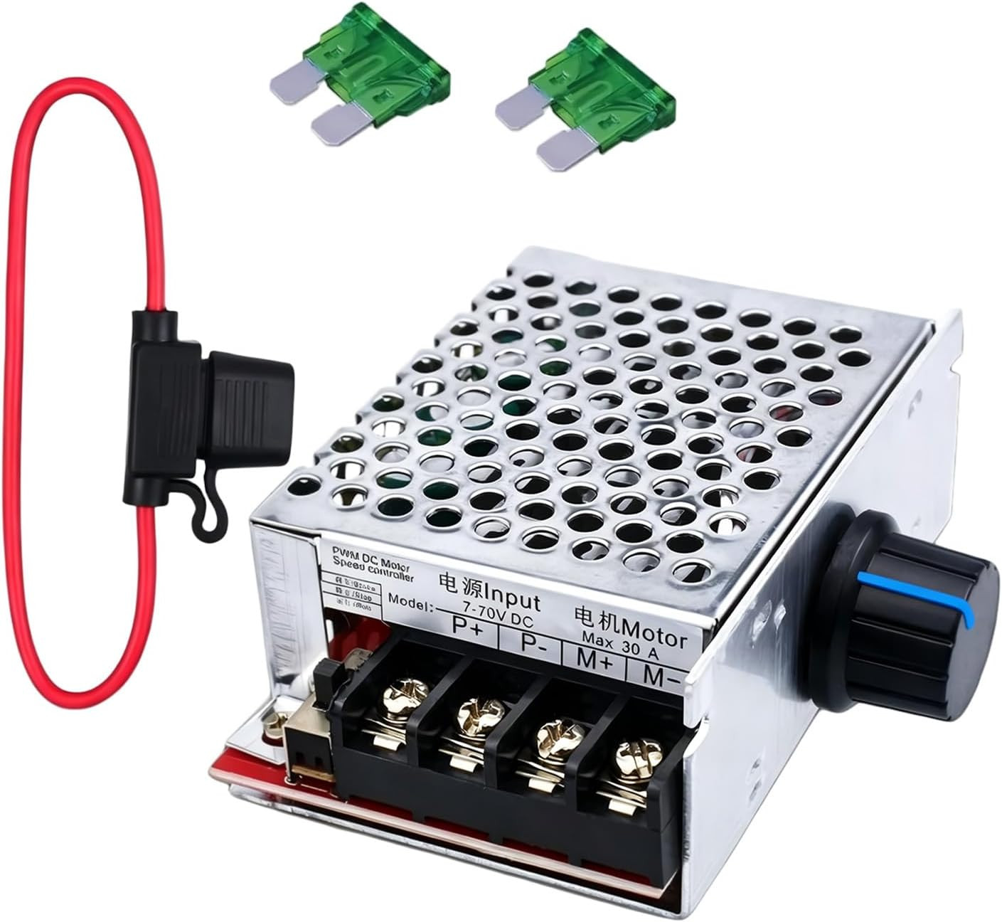 PWM Motor Speed Controller DC 7-70V 30A,12V24V60V70V Mini Speed Control Switch w