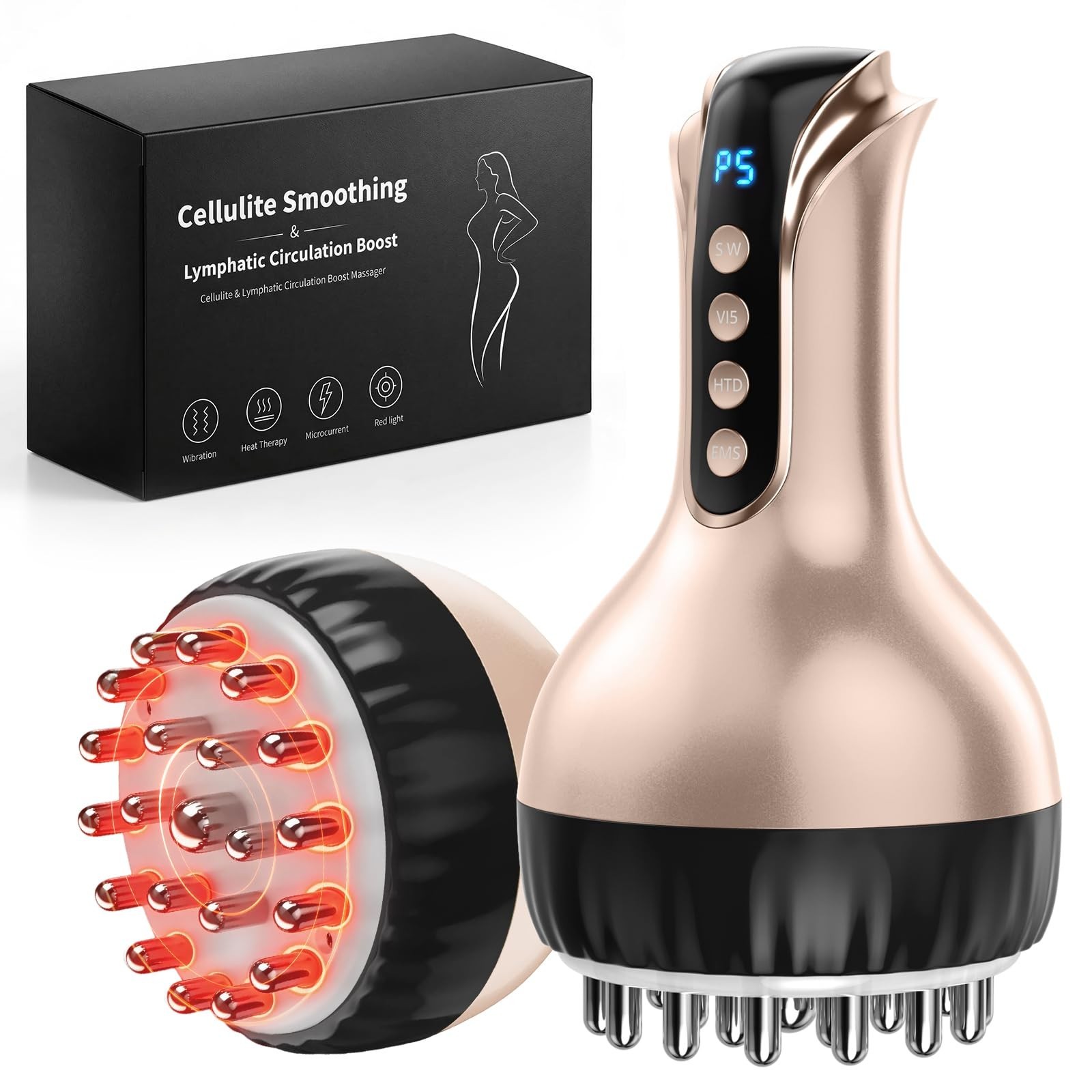 Lymphatic Drainage Massager & Anti-Cellulite Massage Tool, Body Sculpting Dev...