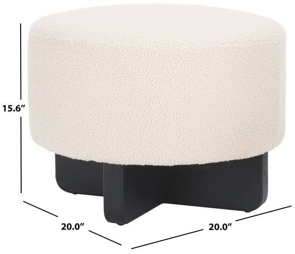 Safavieh RIAH BOUCLE ROUND OTTOMAN, Reduced Price 2172762061 OTT4504A