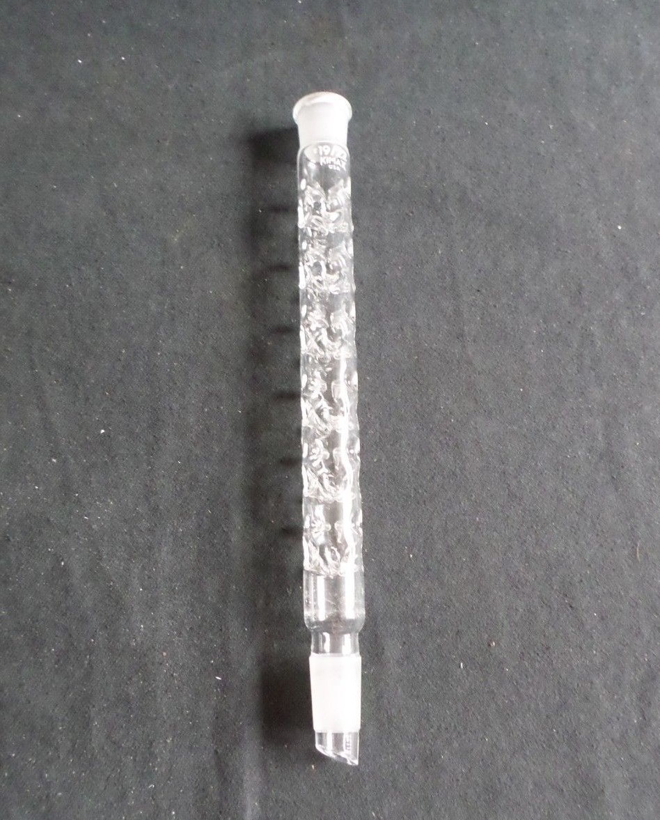 Kimble Kimax Glass 19/22 JNT Vigreux Distilling Column 200mm, Drip Tip, Chipped