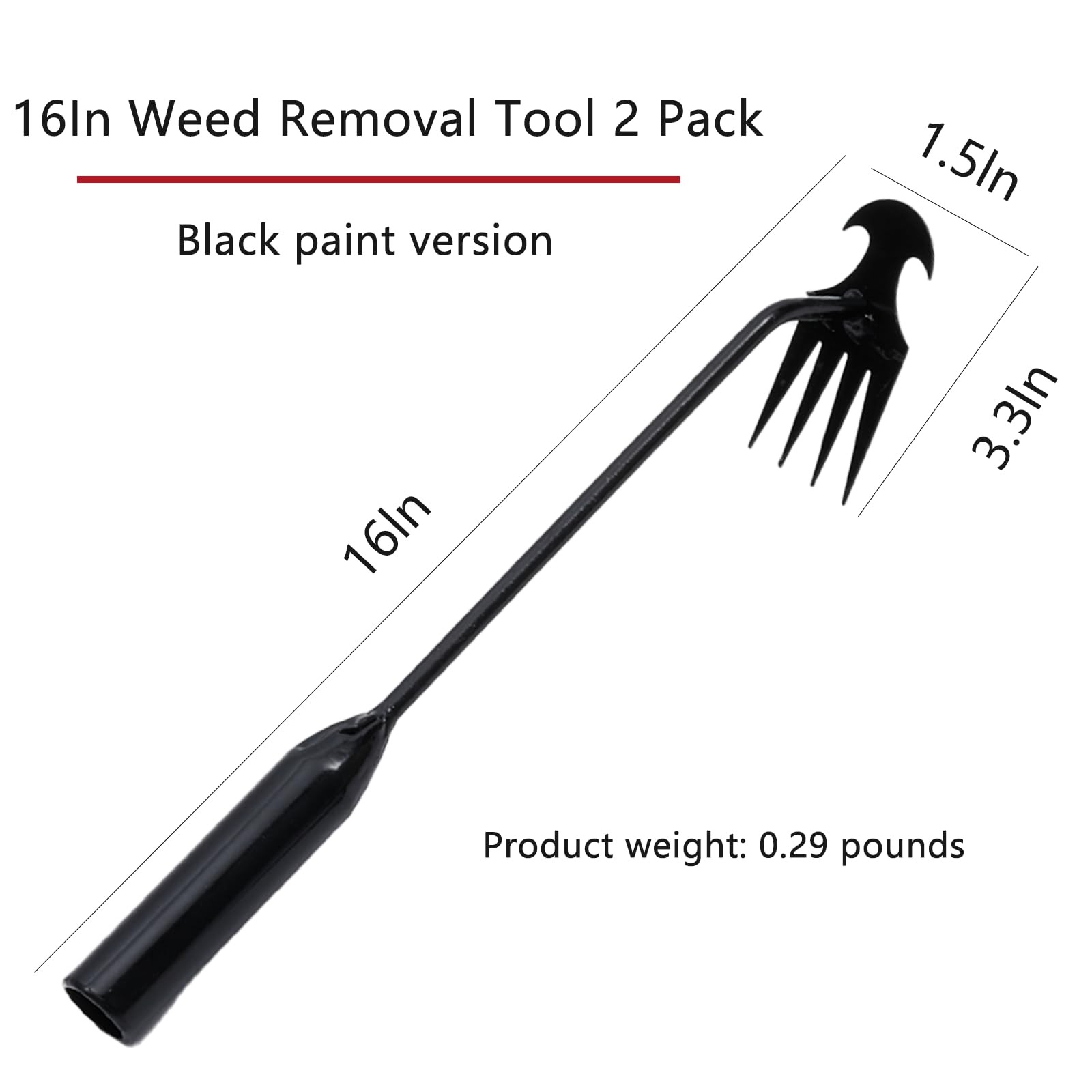 Weed Puller Tool Garden Pulling Tool, Portable Weeder Black