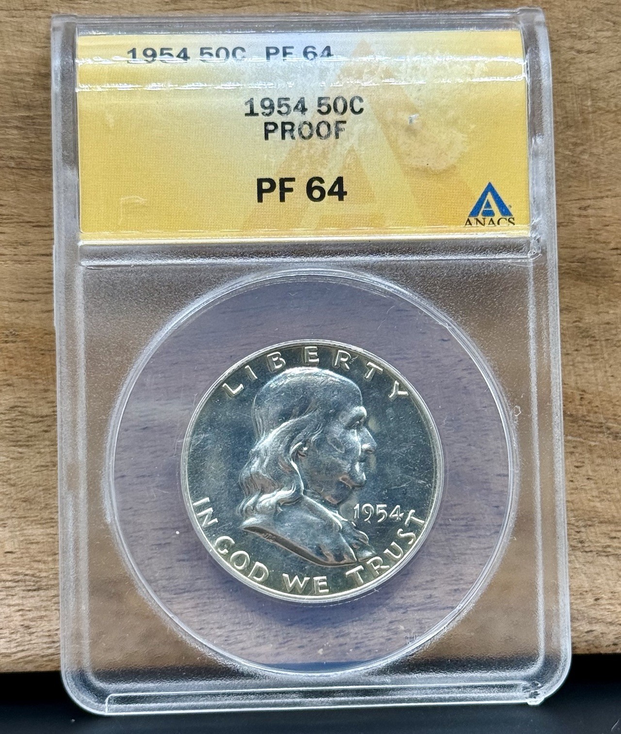 1954 Franklin Half Dollar Proof ANACS PF64 – 90% Silver