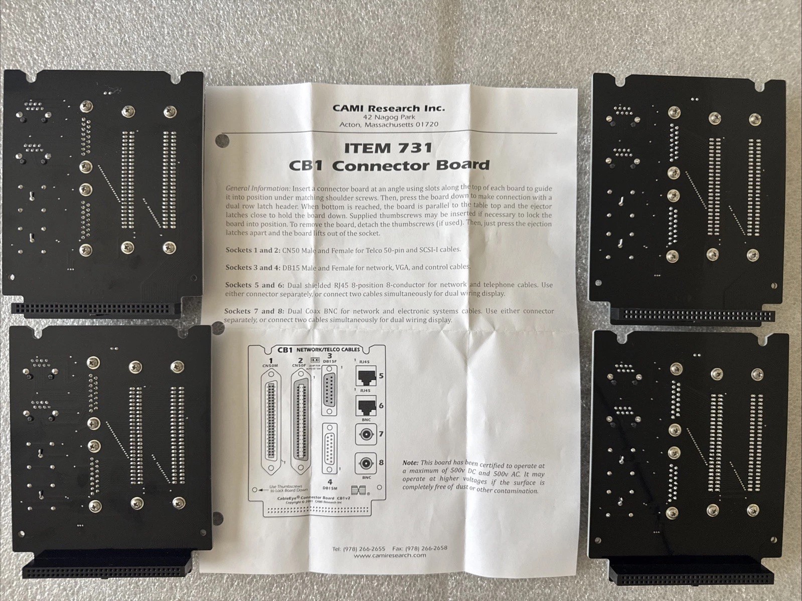 CAMI Research CableEye M3U PC CABLE TEST SYSTEM W/ Cables, Boards, accessories.