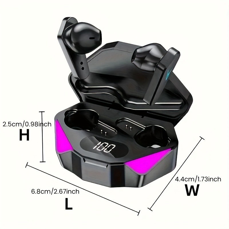 TWS Bluetooth Earbuds Waterproof Bluetooth 5.1 Headset Noise Cancelling Wireless