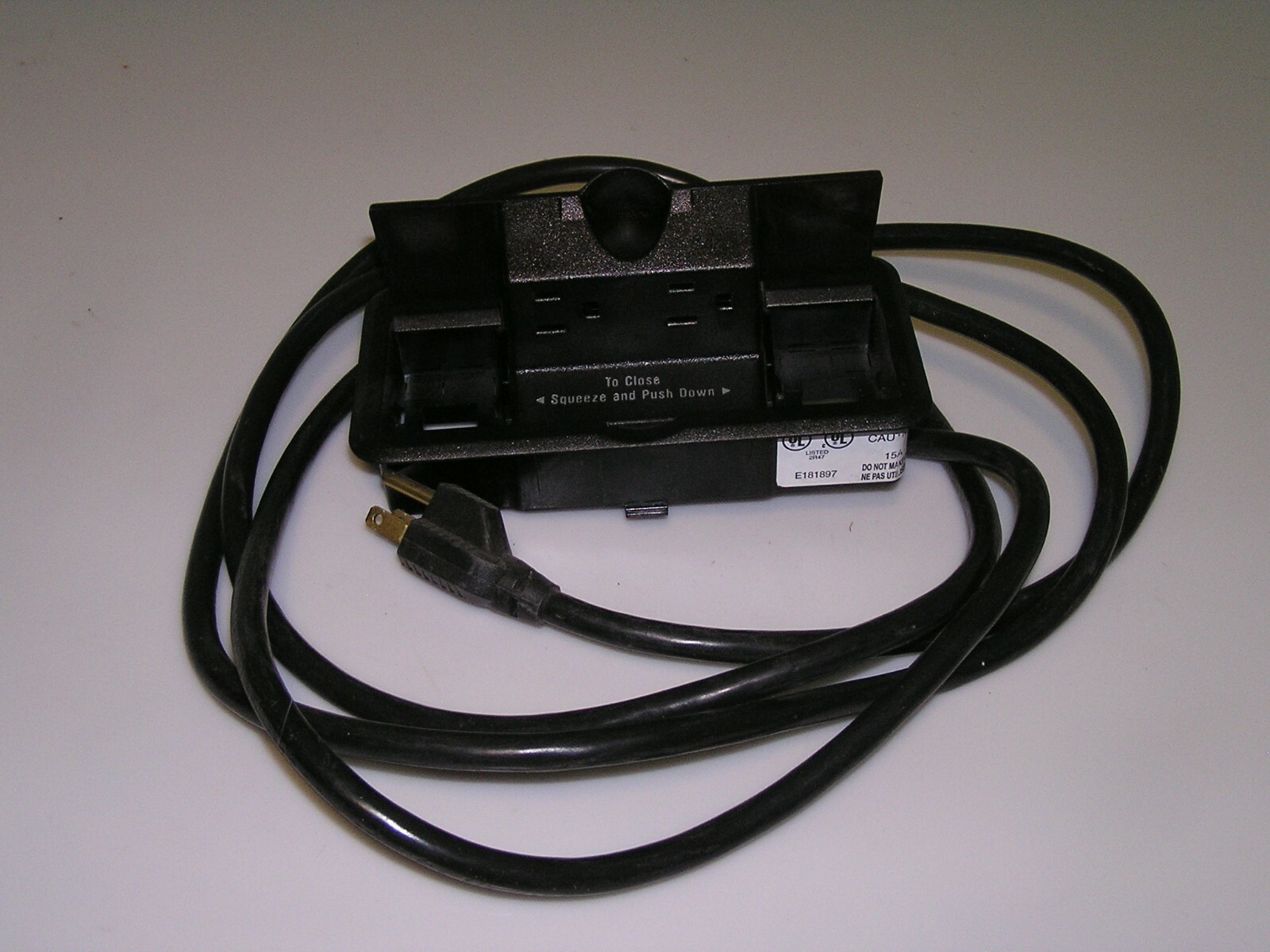 Temporary Power Tap Panel Mount Dual Receptacle 15 AMP BREAK