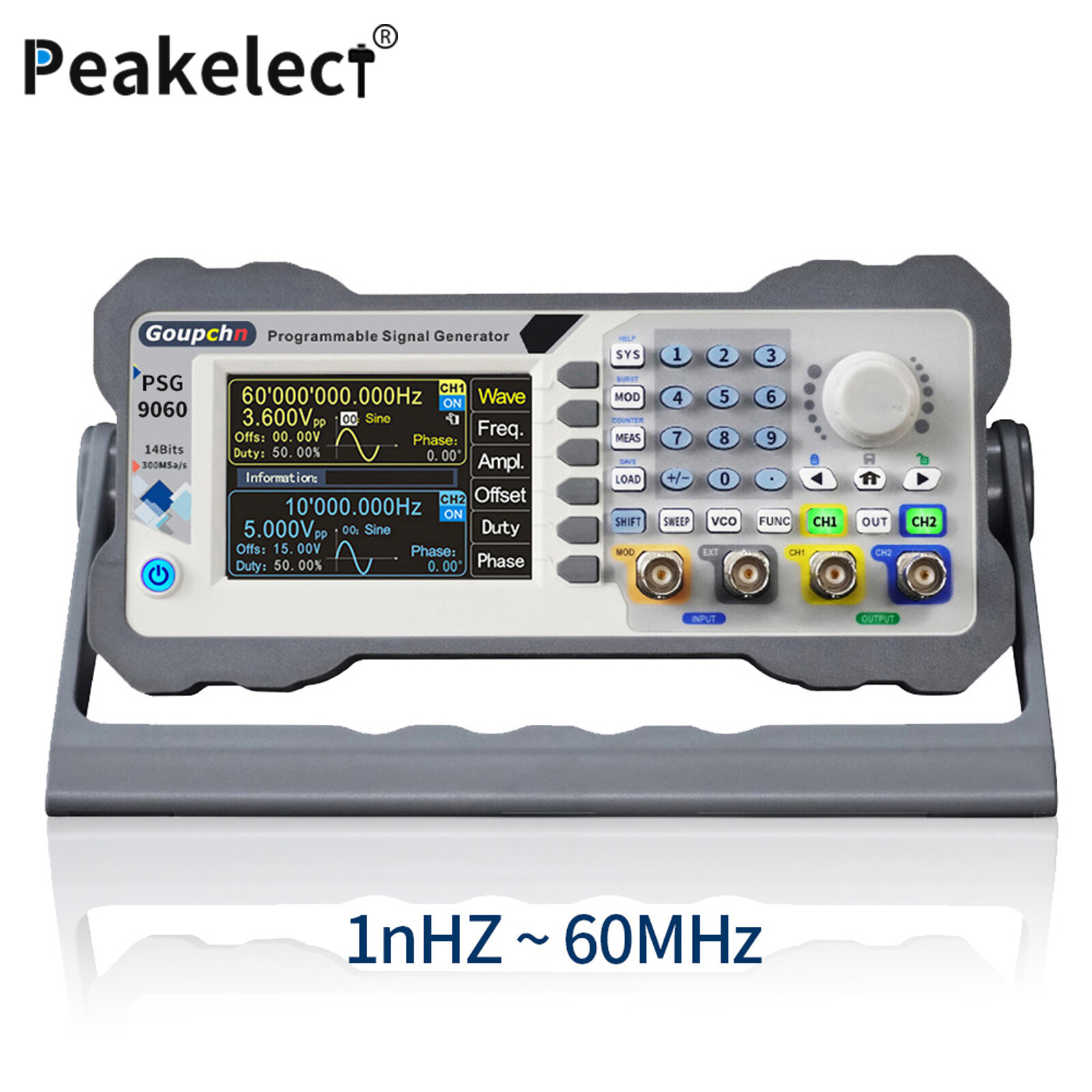 Programmable Signal Generator Dual Channel Arbitrary Waveform Frequency 60/80MHz