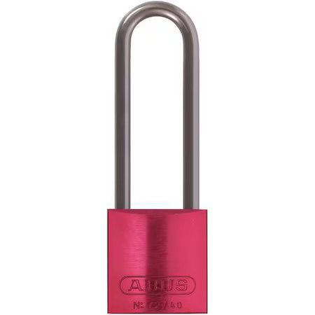 Abus 72 Hb/40-75 Ka Red Lockout Padlock, Keyed Alike, Aluminum, Red, 3 In