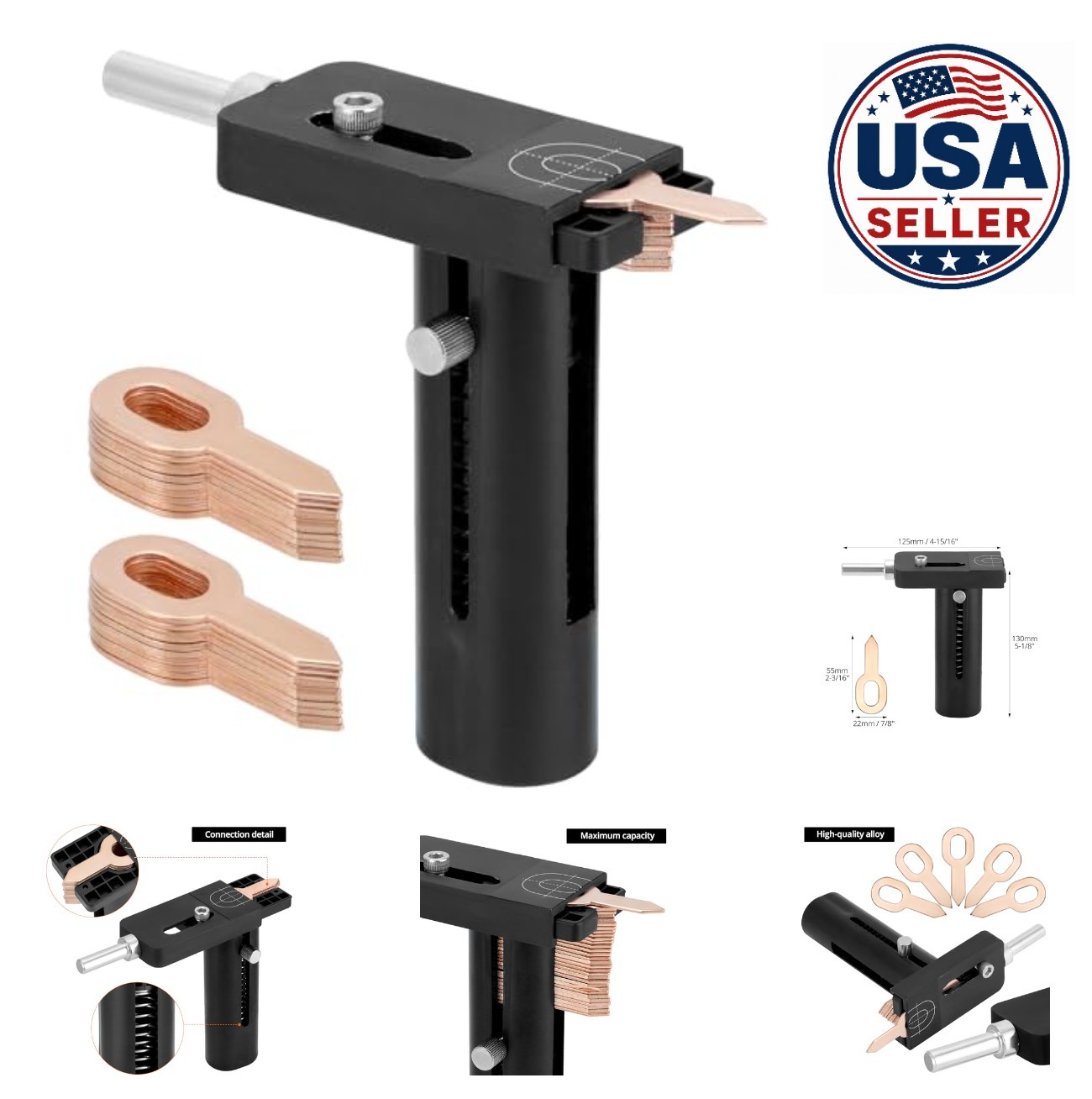 Stud Welder Dent Puller Kit Car Body Repair Tool 20Pcs Reload Washers Aluminum
