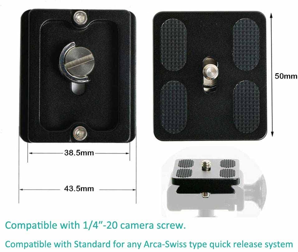 Camera Quick Release Plate PU50 2 PCS Tiny Universal for Arca Swiss Clamp