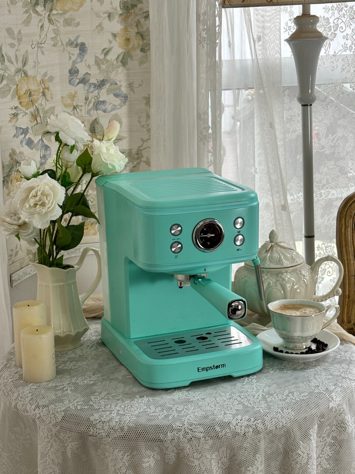 20 Bar Blue Empstorm Espresso Grinding Integrated Semi-automatic Coffee Machine