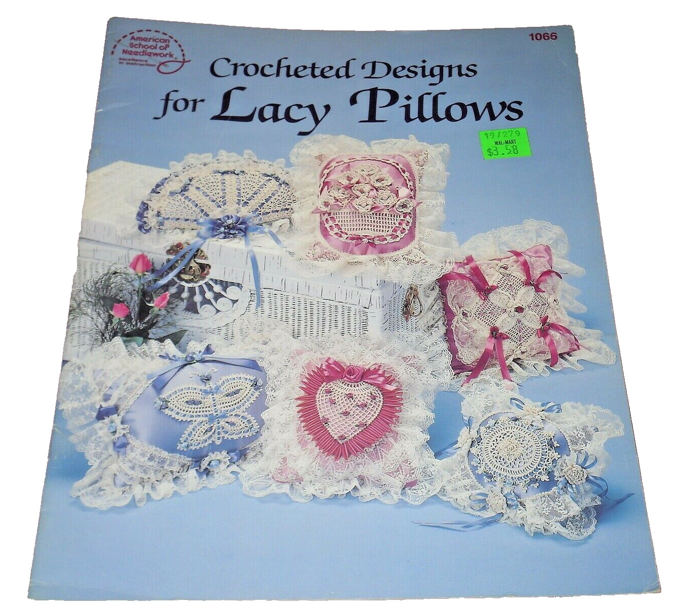 Crocheted Designs For Lacy Pillows Booklet 1066 American School Of Needlework