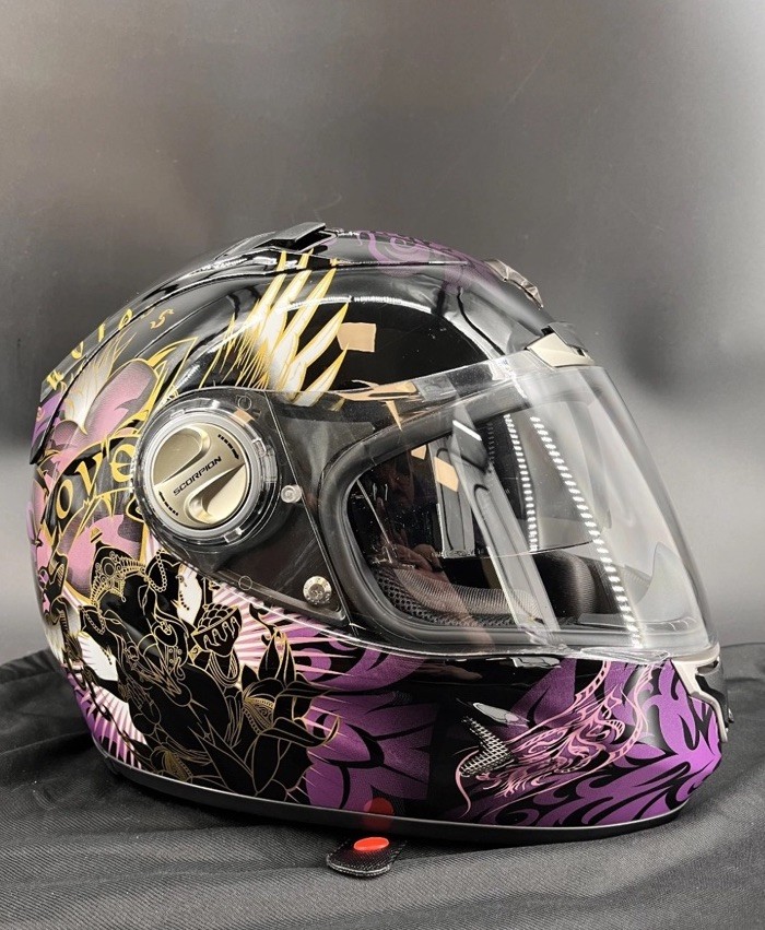 Scorpion EXO-1100 Full Face Motorcycle Helmet Preciosa Purple XS Women DOT SNELL