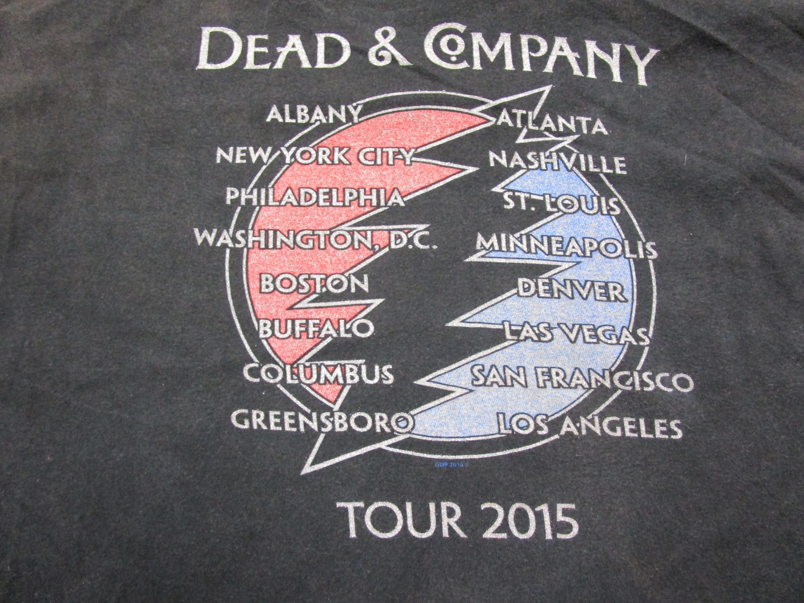 Vintage Dead and Company 2015 Summer Tour T-Shirt Size (XL) Distressed Band Tee