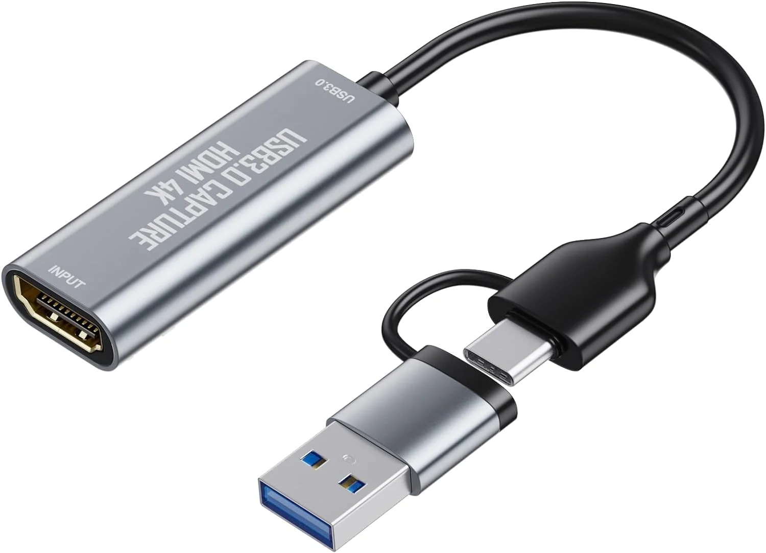 VIXLW HDMI Capture Card, 4K HDMI to USB/USB-C Capture Device, USB3.0 Video Captu
