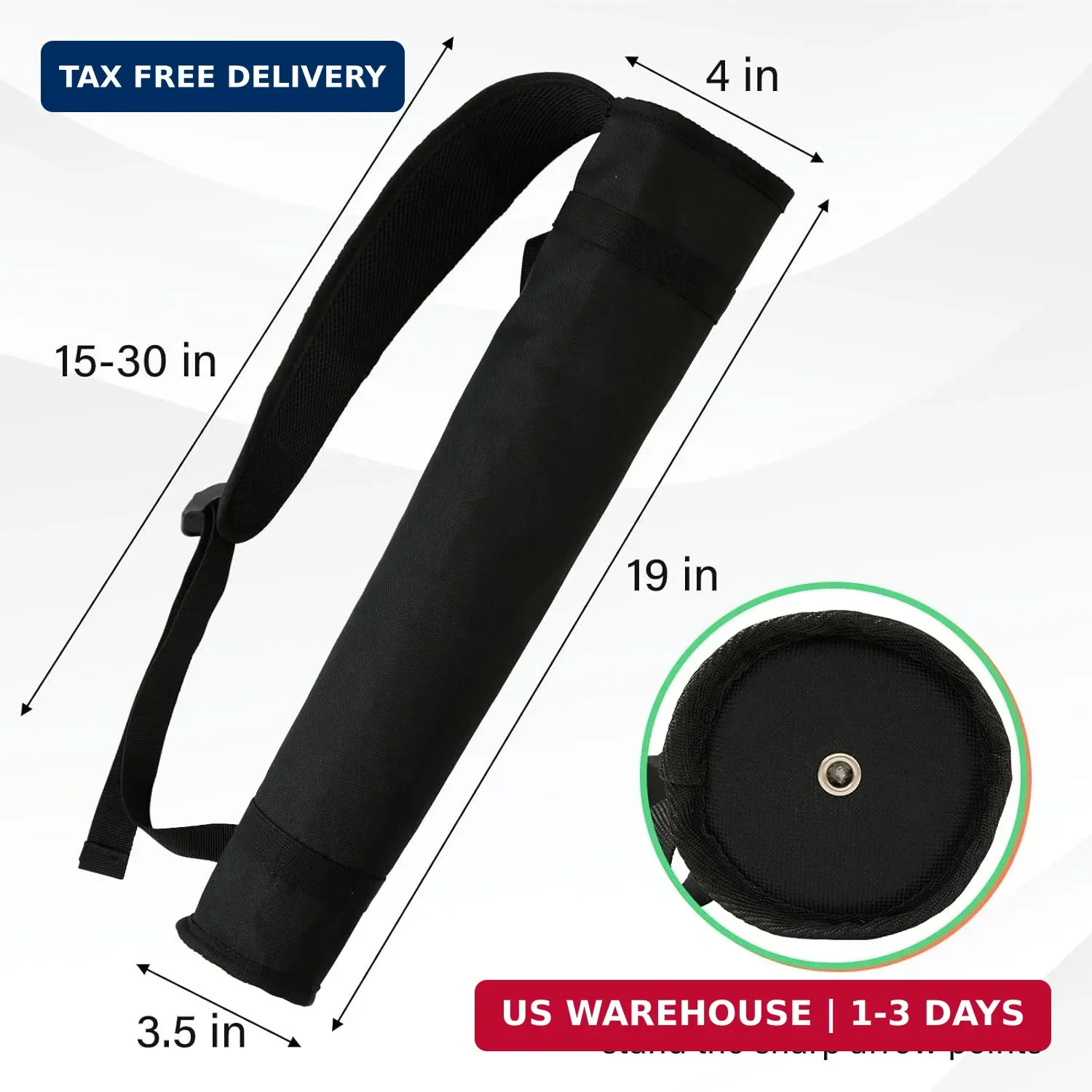 Archery Quiver - Adjustable Back & Hip Arrow Holder for Compound & Recurve Bows