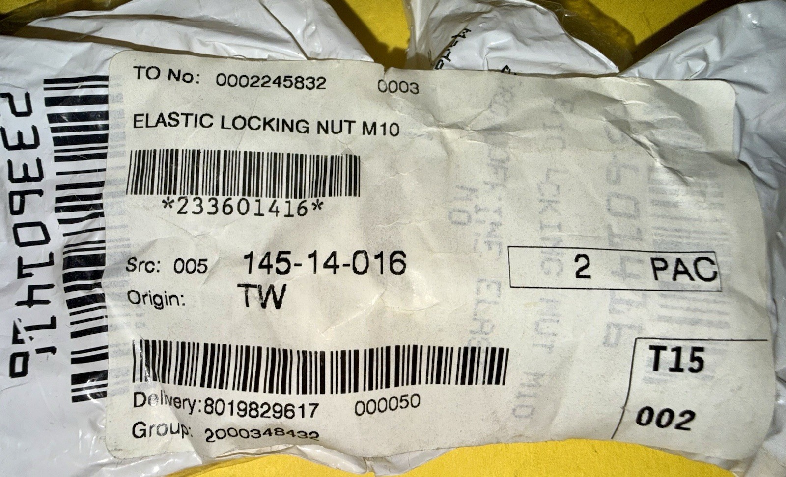 BRP OEM SkiDoo elastic locking nut m10x1.5 233601416 (pk of 2) new