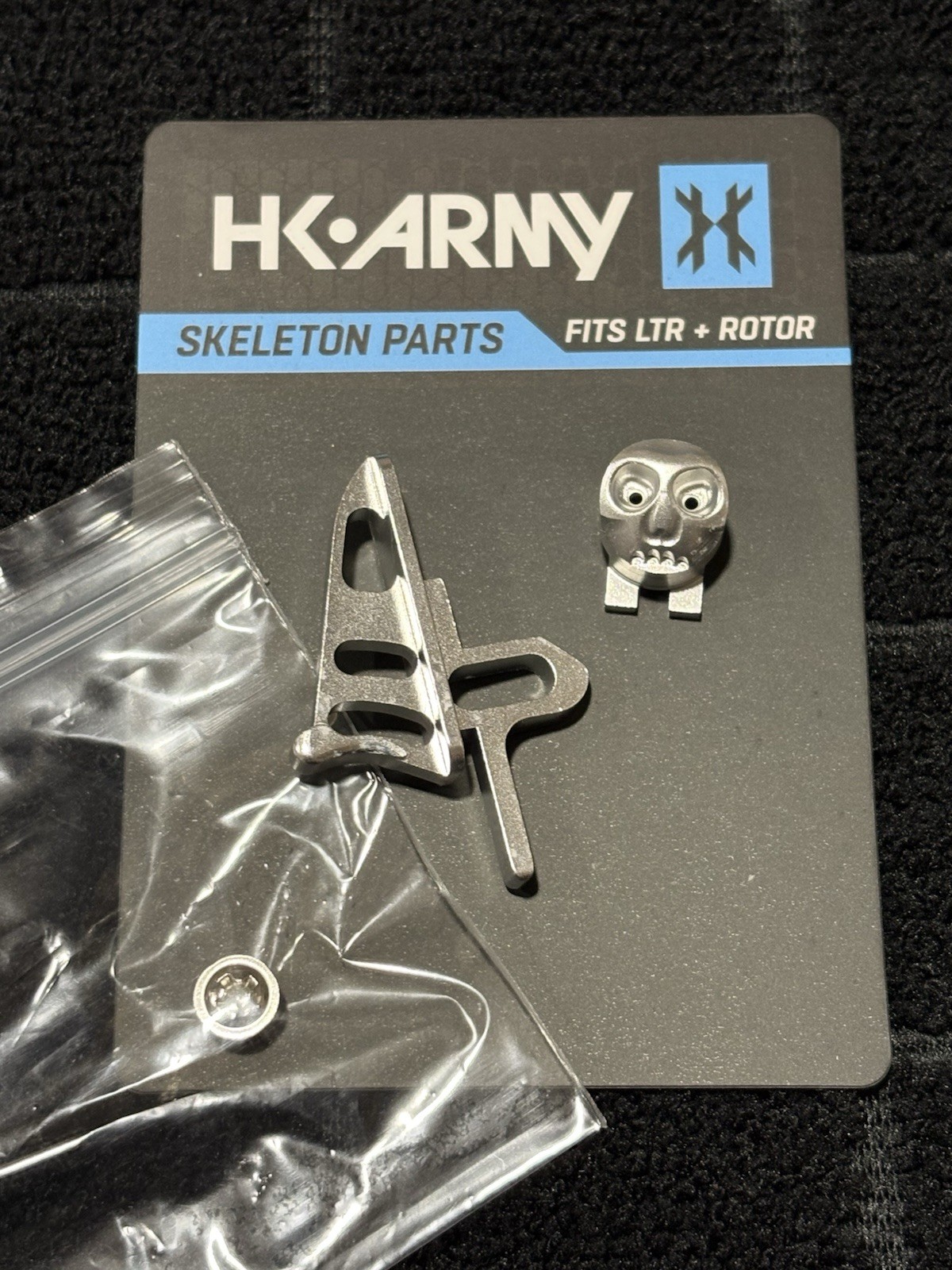 NEW HK Army Rotor/LTR Skeleton Power Button & Release Trigger Kit - Silver LAS